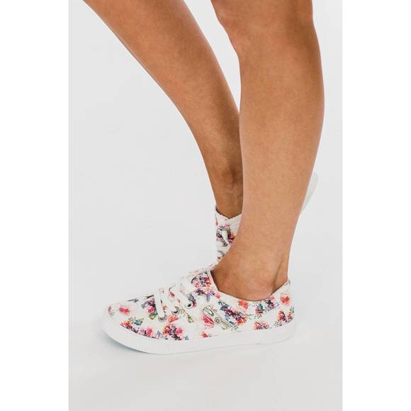 NEW BLOWFISH women's fruit sneaker in off white starbella print - Picture 2 of 3